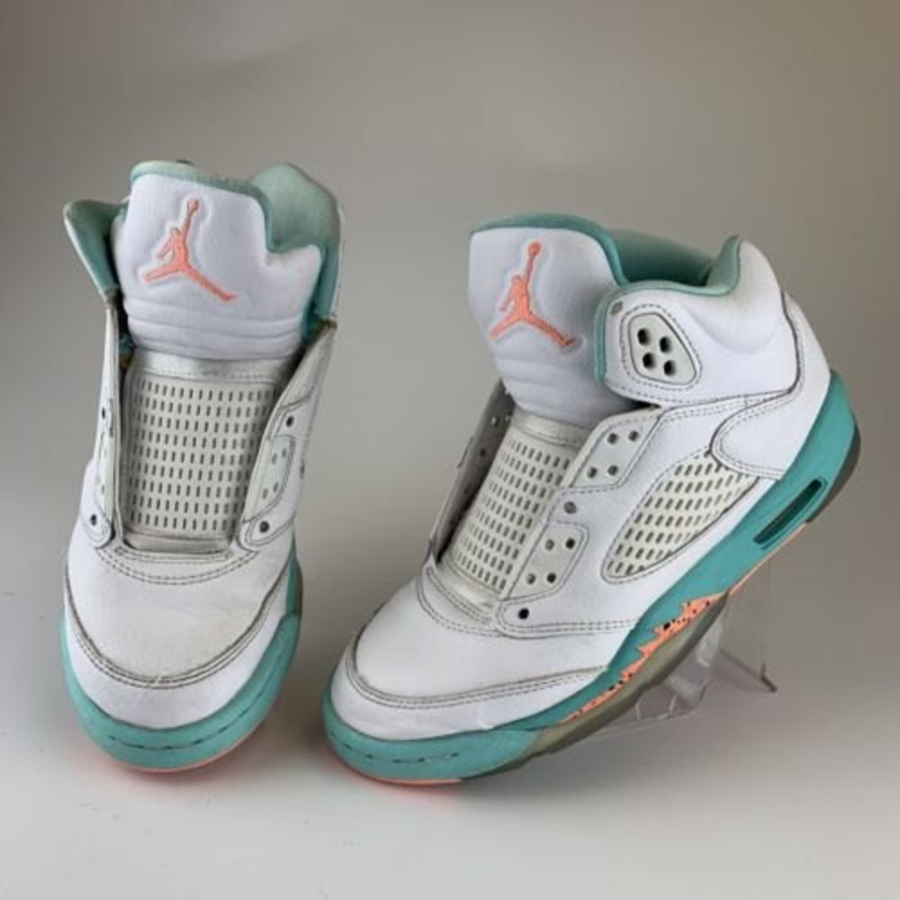 Air Jordan 5 Retro Light Aqua 2018 440892-100 Size 3.5 Women’s Size 5 - Picture 1 of 12